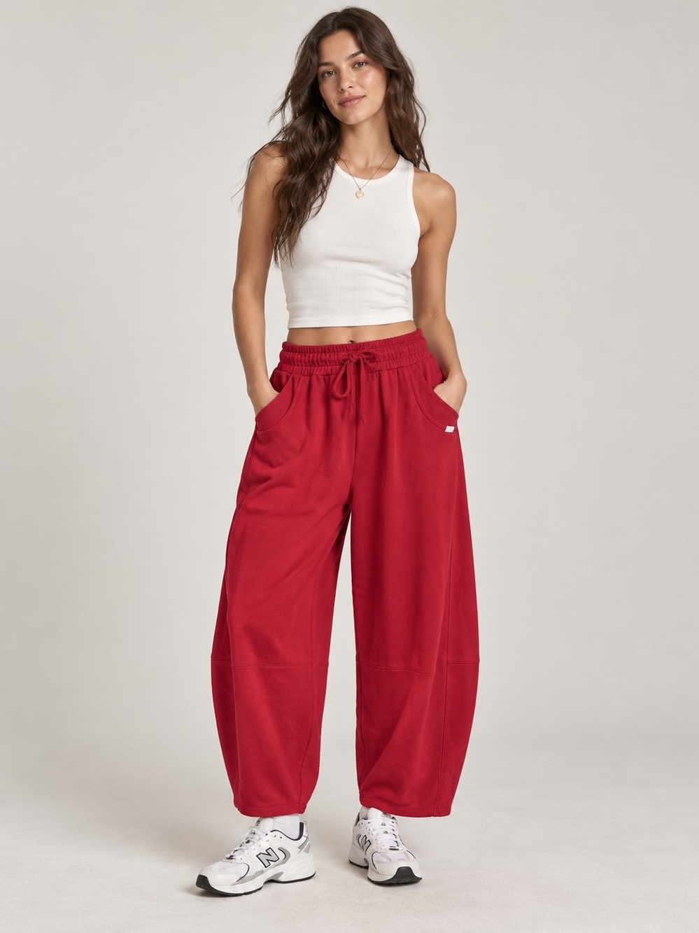 Urban Outfitters Wide-Leg Red Sweatpants